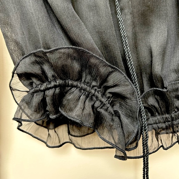 LIONESS Chiffon Cropped Blouse (Large) - Picture 4 of 4